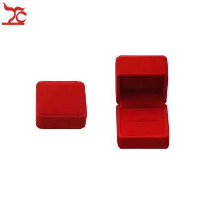 Red Velvet Wedding Jewelry Storage Box – Ring, Earrings, Necklace & Bracelet Organizer Gift Case