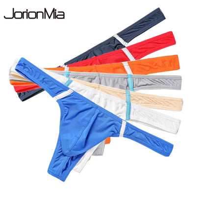 Men’s Low Rise Thong & G-String Underwear – Sexy Bikini Briefs with Support Pouch, Breathable Jockstrap Style (B617)