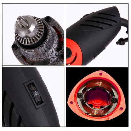 500W Electric Engraver Drill – 6-Speed Variable 35000RPM Rotary Grinder Polishing Tool 110V/220V