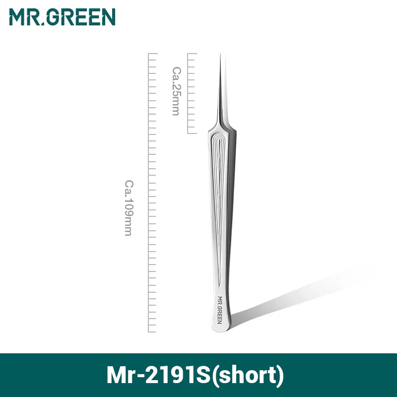 MR.GREEN Ingrown Hair Tweezers – Pointed Nose Tweezers for Eyebrows, Splinters, Blackhead & Acne Removal