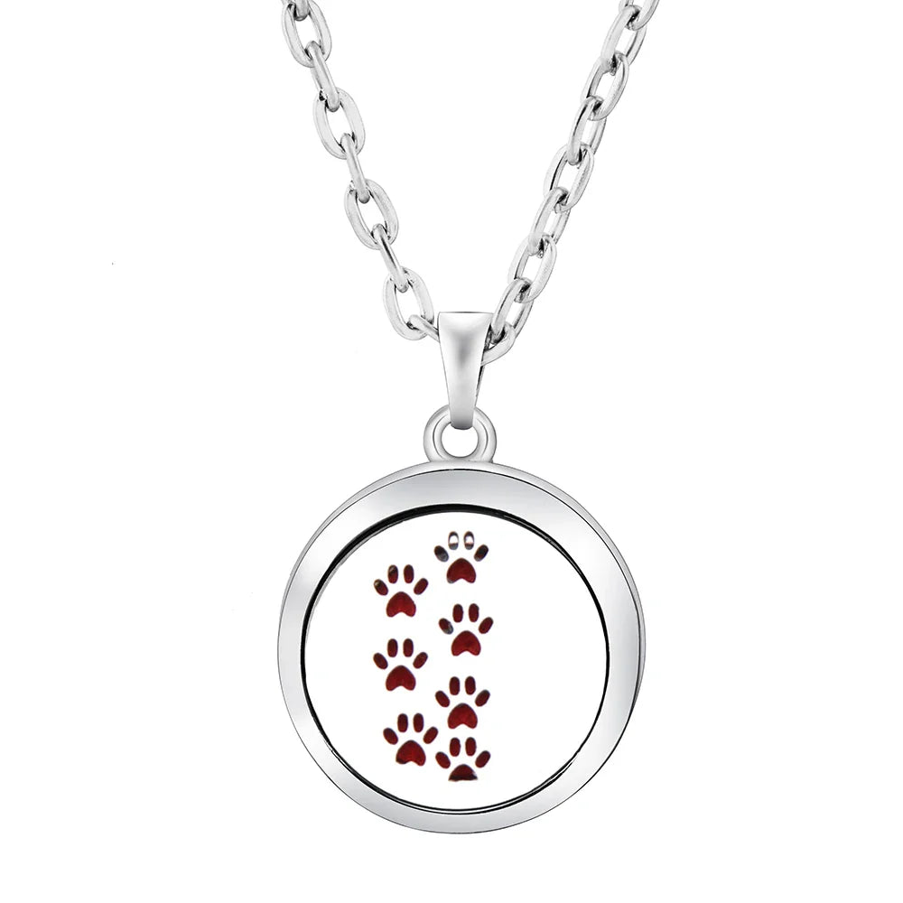 Stainless Steel Tree of Life Aromatherapy Necklace – Essential Oil Diffuser Pendant for Women