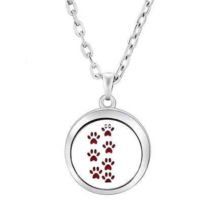 Stainless Steel Tree of Life Aromatherapy Necklace – Essential Oil Diffuser Pendant for Women