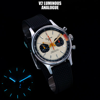 Sugess ST19 Pilot Chronograph Watch – Mechanical Racing 1963 Limited Edition, Sapphire Crystal, Military Style