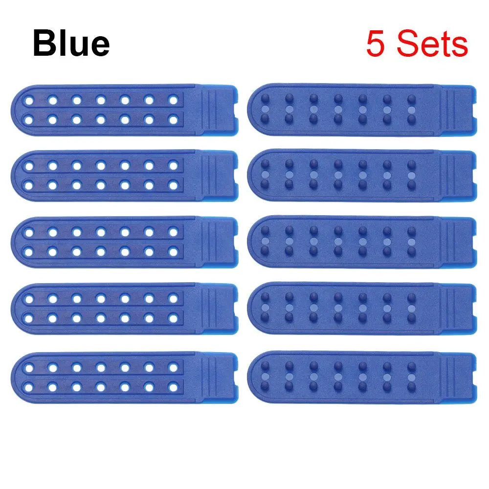 5-Set Snapback Strap Replacement - 7-Hole Adjustable Hat Repair Buckle for Baseball Caps