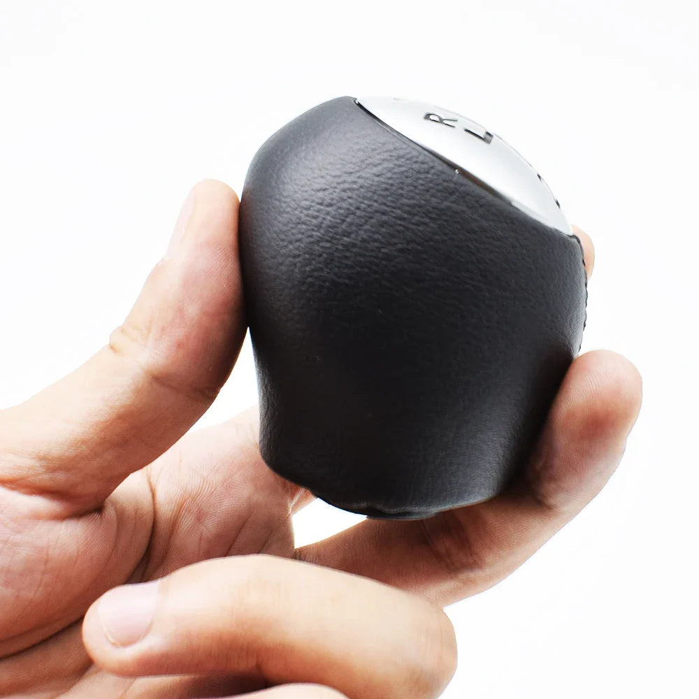 Upgrade Your Drive: 6-Speed Leather Gear Shift Knob Handleball - Compatible with Renault Megane MK3, Clio, Laguna, Nissan Interstar, Vauxhall Vivaro, Movano