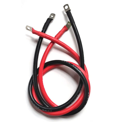 Super Soft Silicone Battery Cable - 10/8/6/4/2AWG Wire with SC Terminals M8 M10 M6 for Car Inverter, UPS & Power Connections