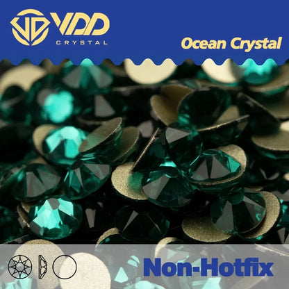 VDD Non Hot Fix Crystal Nail Art Rhinestones - 2088 Flower Flatback Gems for DIY Nail Decorations