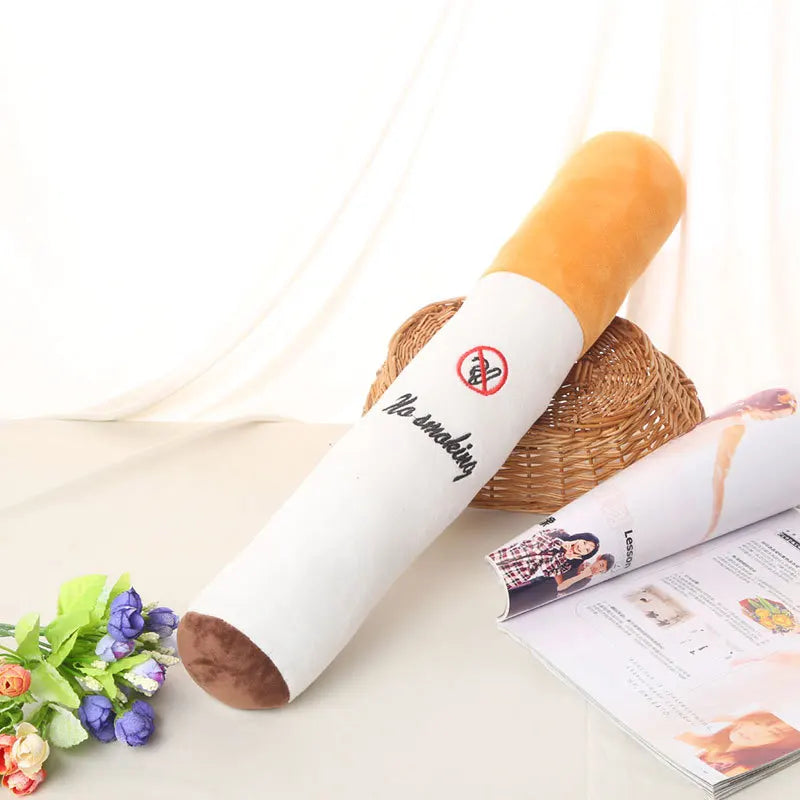 30-110cm Funny Cigarette Plush Pillow – Cylindrical Sleeping Toy for Fashion, Friends & Birthday Gifts