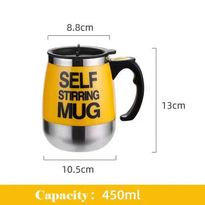 NEW!!! Stainless Steel Self-Stirring Coffee Cup with Custom Logo - Battery or Rechargeable