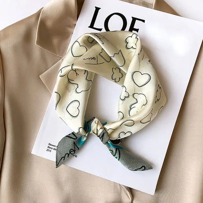 New 2024 Pashmina Scarf – 100% Mulberry Silk Small Shawl, Summer Beach Poncho, Women’s Hijab, Bandana & Kerchief 53x53cm