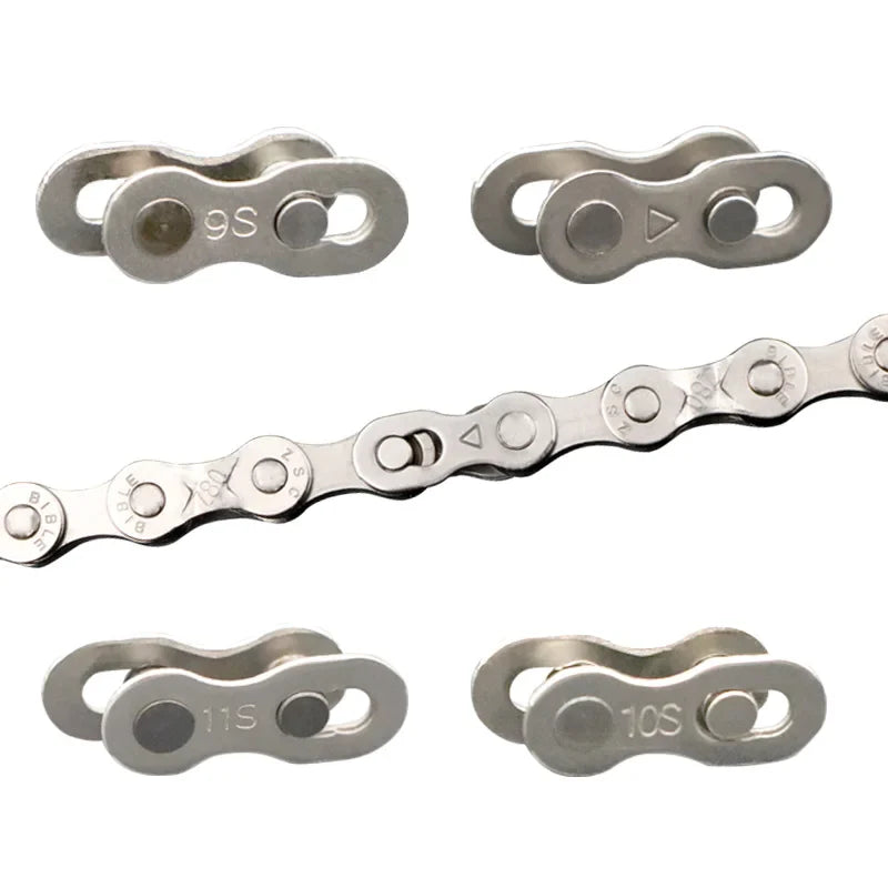 5 Pair Bicycle Chain Link Connectors — Quick Release Master Links for 6–12 Speed MTB Bikes