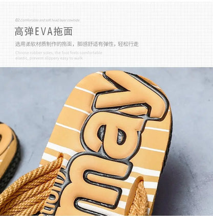 2023 Men’s Flip Flops – Trendy Anti-Skid Casual Beach Slides, Outdoor & Household Sandals