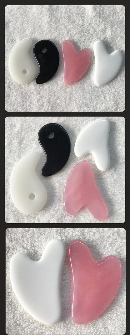 Heart Shape Beeswax Gua Sha Massage Tool – SPA Scraping Face Massager & Acupuncture Guasha Board