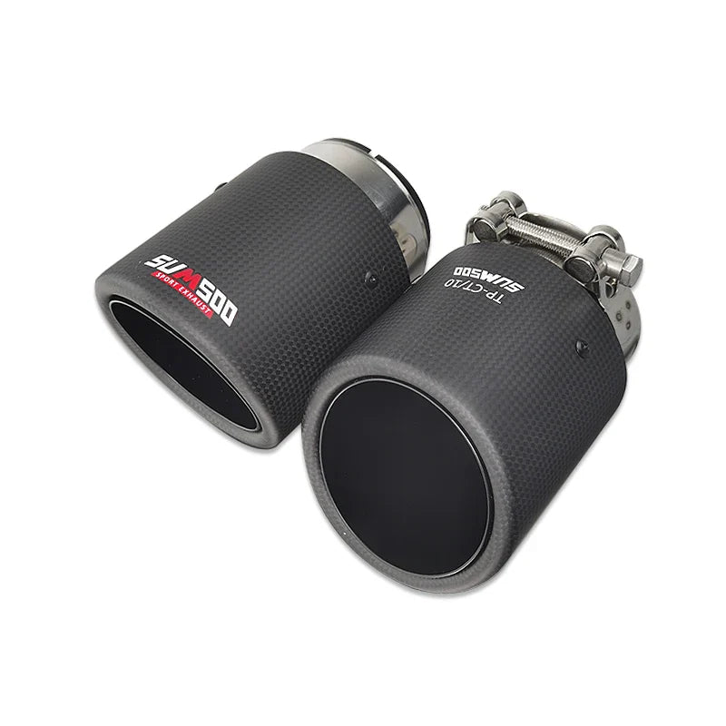 SUMSOO Carbon Fiber Exhaust Tail Tips — Decorative Modified Pipe for Mazda CX-3, CX-4, CX-5, Axela & Atenza
