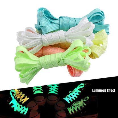 Glow-in-the-Dark Luminous Shoelaces - Reflective Night Shoestrings for Kids, Men, and Women's Sports Shoes - Enhance Visibility and Style