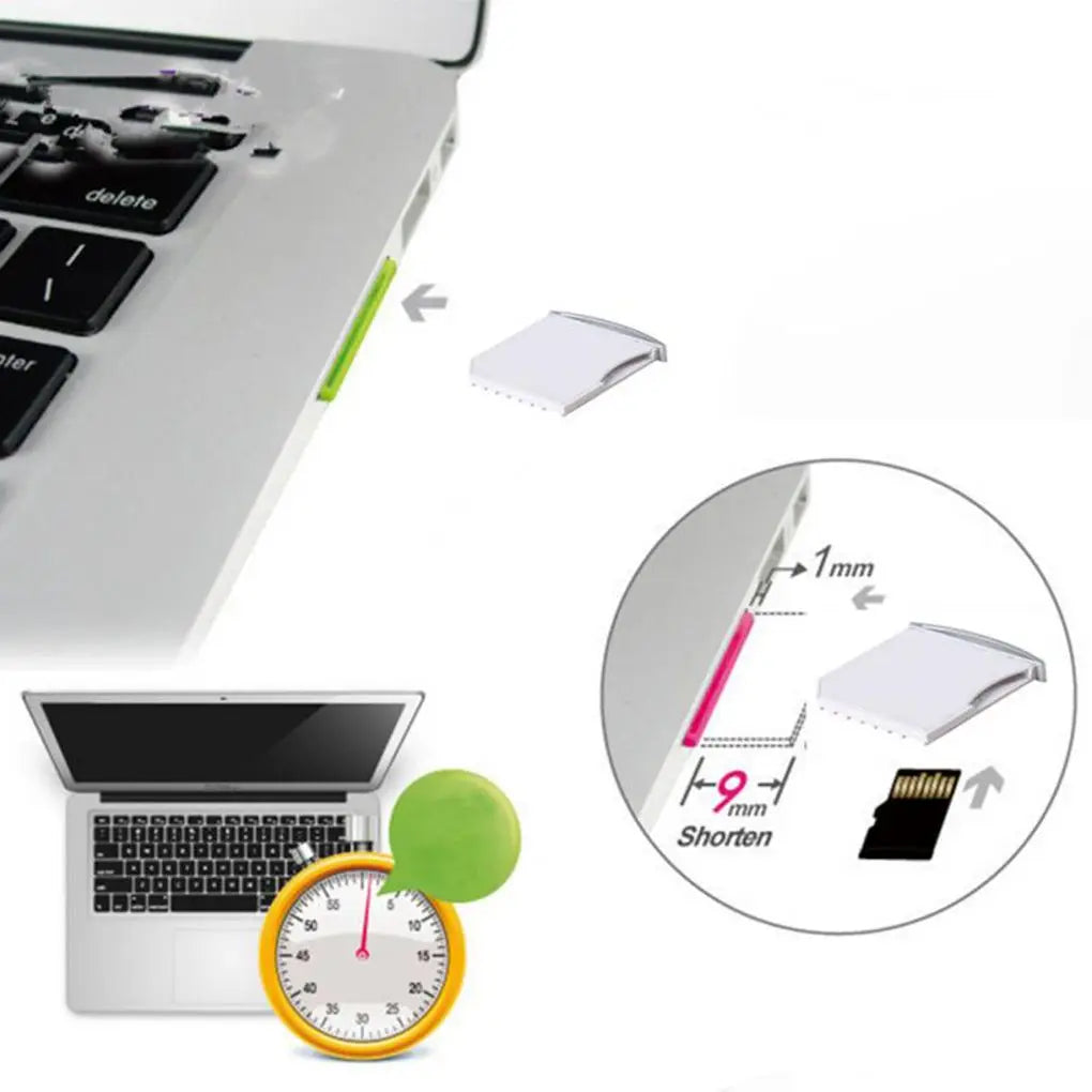 Micro SD TF to SD Card Adapter for MacBook Air/Pro - Mini Adaptor for Extra Storage Expansion and Replacement