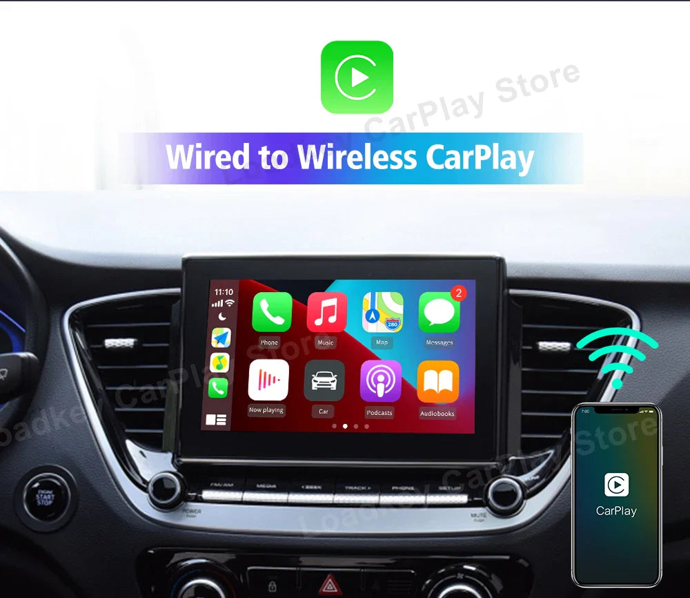 Carlinkit CarPlay AI Box — Qualcomm 6125 8-Core, Android 13, Wireless & Wired CarPlay, Android Auto for OEM Cars