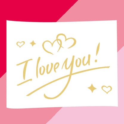 5pcs I Love You Balloon Stickers - Red Heart Bobo Balloon Sticker for Valentine's Day, Wedding, Birthday Party Decor