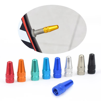 4/8PCS Aluminum Alloy Bicycle Tire Valve Caps – Dustproof Presta Valve Protectors for MTB & Road Bikes