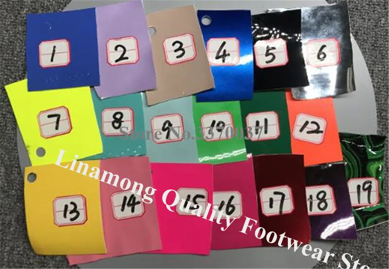 Linamong Women’s Pointed Toe Patent Leather Pumps – Elegant Chunky Heel Ankle Strap High Heels in White & Black, Club Shoes