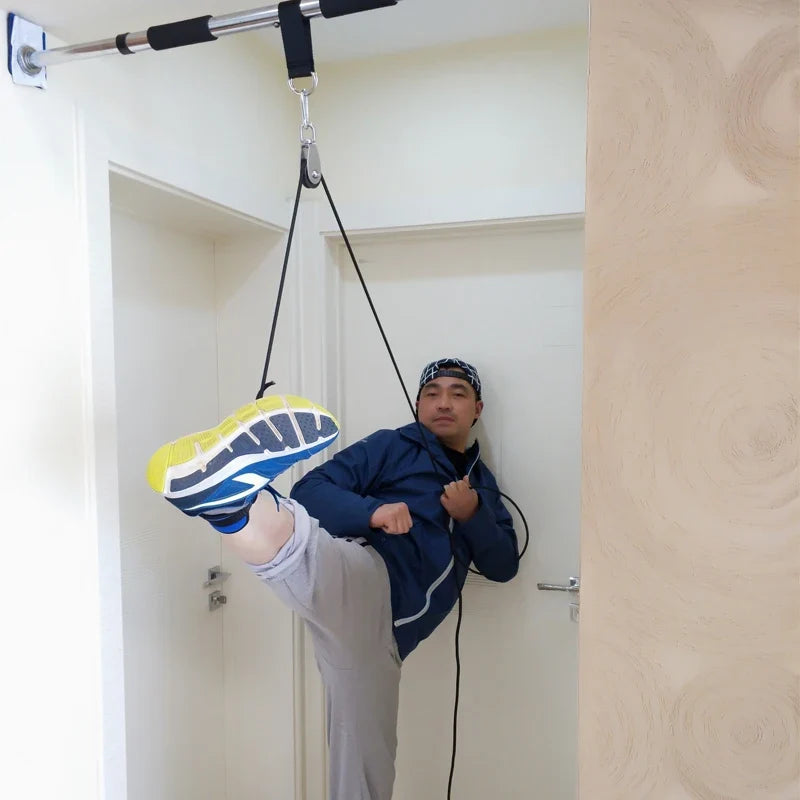 Leg Split Stretcher with Pulley - Adjustable Flexibility Trainer for Taekwondo, Kung Fu and Martial Arts