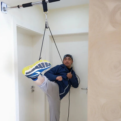Leg Split Stretcher with Pulley - Adjustable Flexibility Trainer for Taekwondo, Kung Fu and Martial Arts