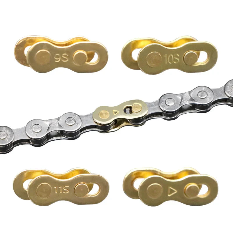 5 Pairs Bicycle Chain Quick Link Connectors – Magic Master Links for 6-12 Speed Mountain Bike Cycling
