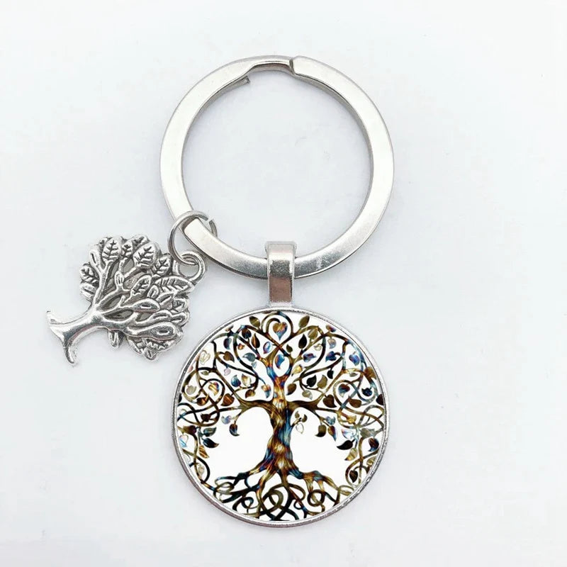 Tree of Life Keychain – Vintage Handmade Fashion Key Ring Jewelry Gift for Men & Women Party & Everyday Use Accessories
