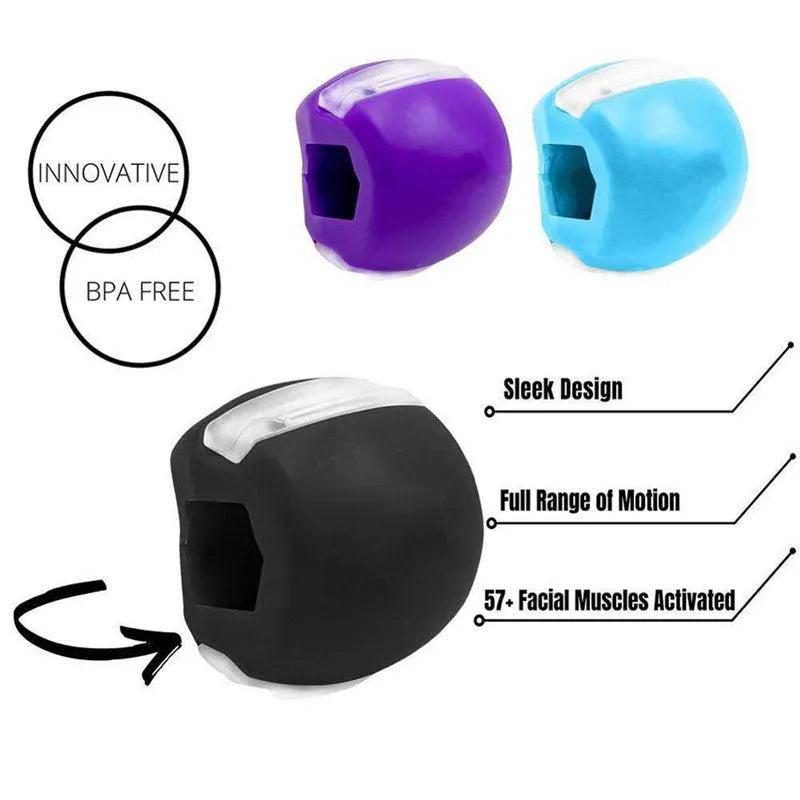 Silica Gel Face Fitness Ball - Jaw Exerciser for Toning Facial Muscles & Reducing Double Chin - Gym Training Simulator