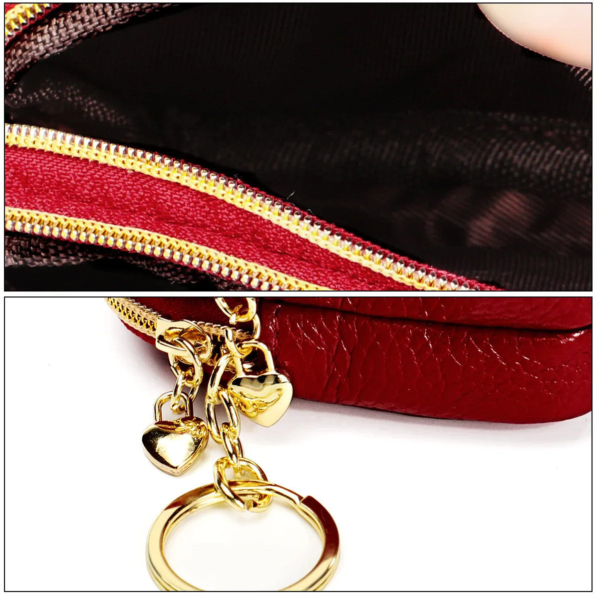 Senorita Genuine Leather Women’s Coin Purse – Double Zipper Small Wallet