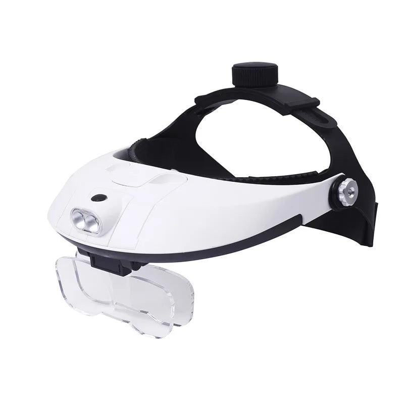 Lamp Head Magnifier with 5 Lenses — High-Definition Optical Loupe for Reading & Maintenance (1.0X–3.5X)