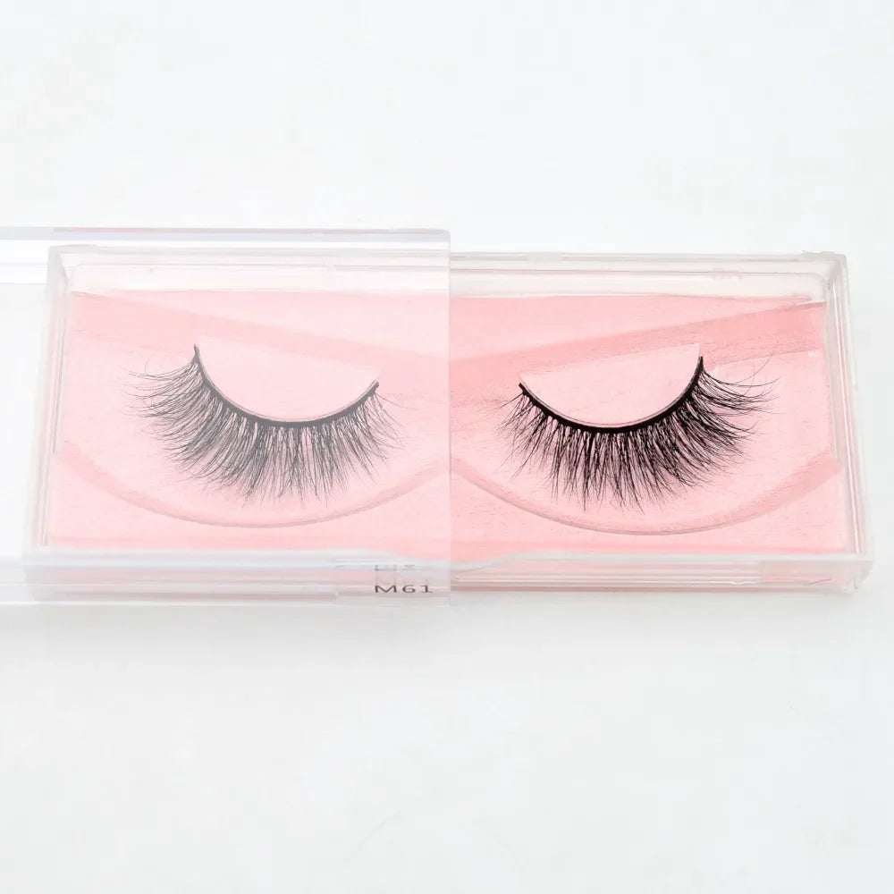 Visofree 3D Mink Eyelashes – Thick Handmade Full Strip Cruelty-Free False Lashes for Makeup M56