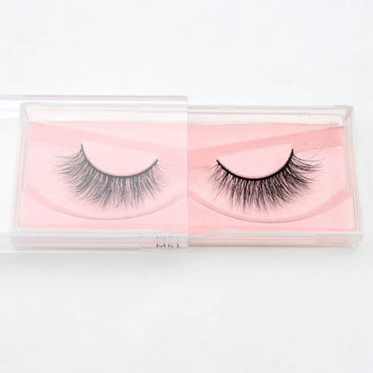 Visofree 3D Mink Eyelashes – Thick Handmade Full Strip Cruelty-Free False Lashes for Makeup M56