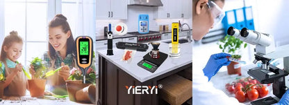 Digital 6 in 1 Soil Tester - pH, Fertility, Moisture, Sunlight, Humidity & Temperature Monitor for Garden Soil Analysis
