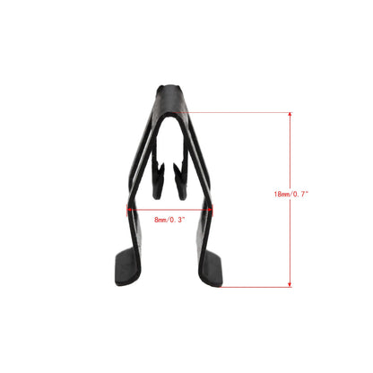 10Pcs Car Dashboard Trim Clips - Black Metal Rivet Fasteners for Ford, Mazda, Audi, Toyota