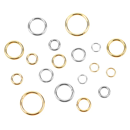 100pcs Stainless Steel Open Jump Rings Set | Never Fade | 4/5/6/8/10mm Split Rings Connectors | Necklace & Bracelet Jewelry Accessories