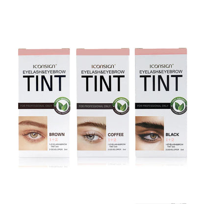 ICONSIGN Eyelash & Eyebrow Dye Tint Kit – Brow Enhancer, Mascara Lift & Tattoo Makeup Tools