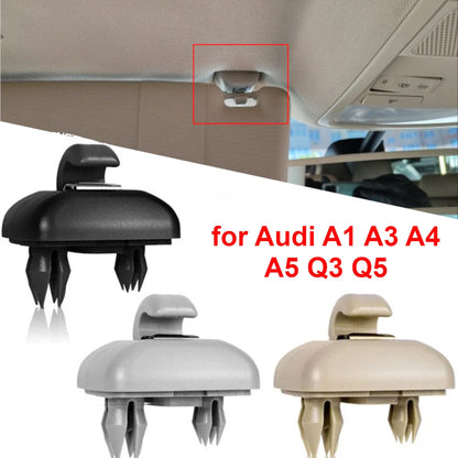 Audi Interior Sun Visor Hook Clip Replacement – 8E0857562A / 8U0857562 for A1 A3 A4 A5 A7 Q3 Q5 S4 S5 (Grey/Black/Beige)