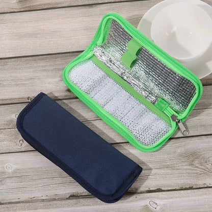 Portable Diabetic Insulin Cooling Bag — Pill Protector & Medical Ice Pack, Insulated Travel Organizer Case