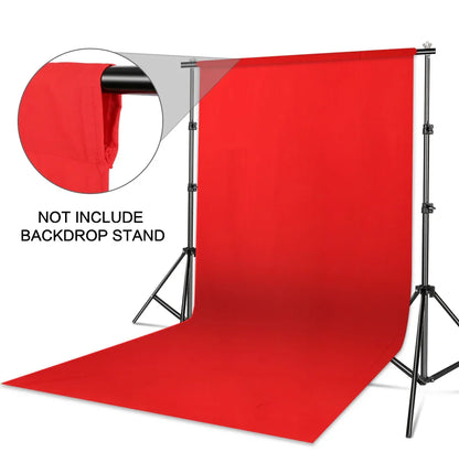SH Cotton Photo Background Cloth with Rod Pocket – White, Black & Green Screen Chromakey Backdrops for Studio