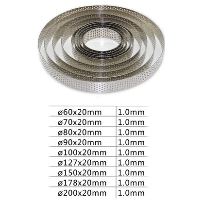 Stainless Steel Round Cake Molds - Mousse Cake Tart Circle Mold - Pizza Dessert DIY Decor Mould - Tart Ring Kitchen Baking Tool