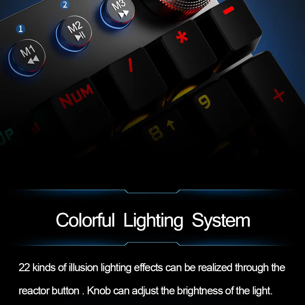 AULA F2088 Mechanical Gaming Keyboard – 104 Keys, Anti-Ghosting, Brown/Blue Switch, Wired RGB Backlit for PC & Laptop