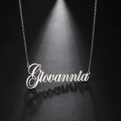 Sipuris Custom Name Necklace - Personalized Gold Stainless Steel Choker Jewelry Gift for Women & Men Wedding Style