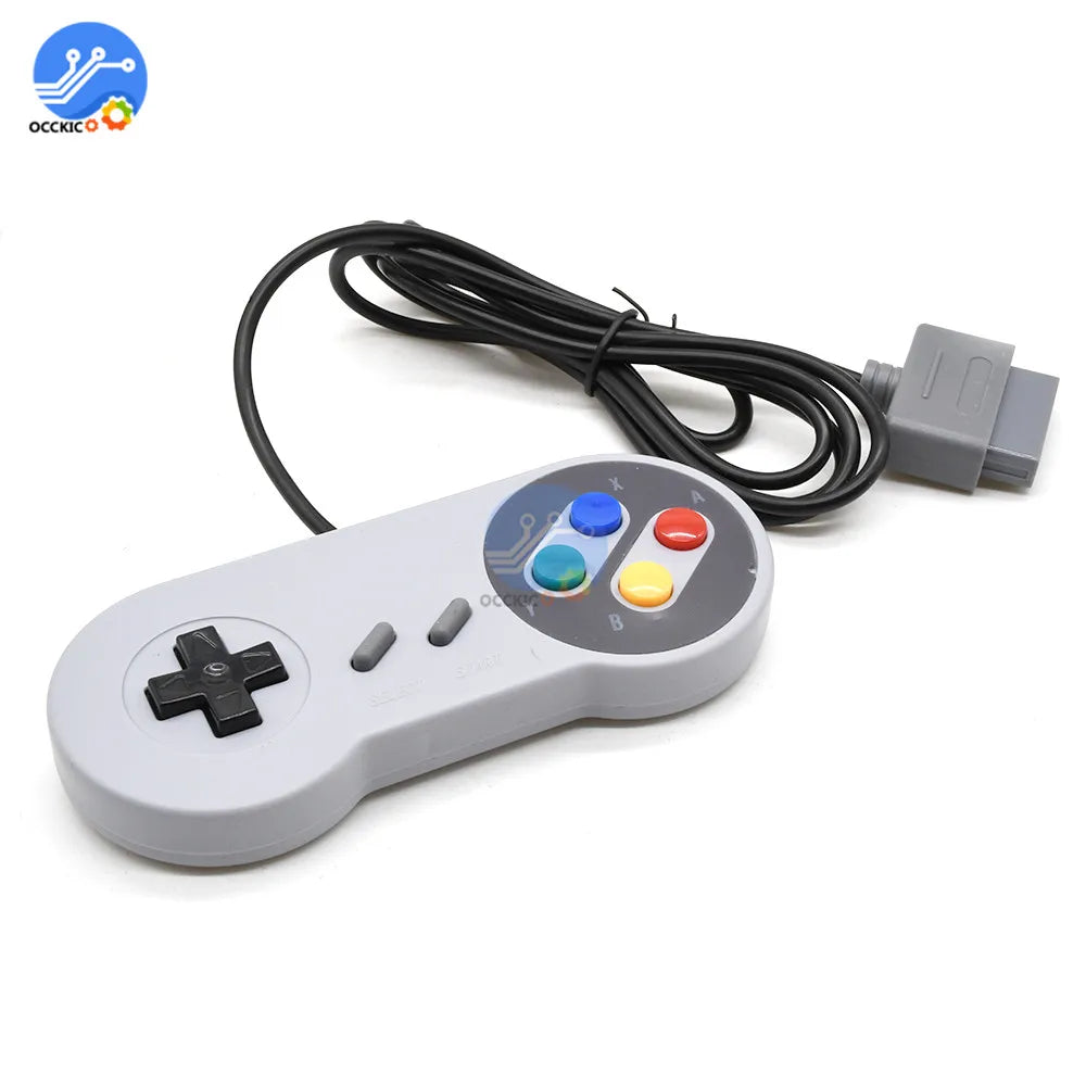 16-Bit SNES Game Controller – ABS Joystick Gamepad for Super Nintendo System Retro Console Gaming