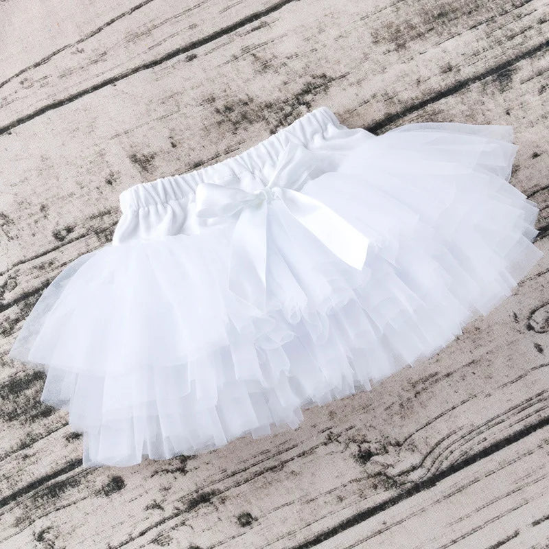 Baby Girl Tutu Skirt - Fluffy Multi-Layer Princess Pantskirt for Parties
