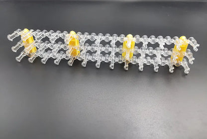 Fashion Rubber Loom Band Weaver Kit – DIY Elongated Knitting Machine with Bands, Hooks & Weaving Frame for Crafts and Toys