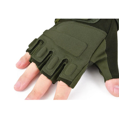 Outdoor Tactical Gloves - Half Finger Mittens for Men, Women, and Kids, Sports Gym Fitness, Motorcycle Riding, Cycling Fingerless Gloves