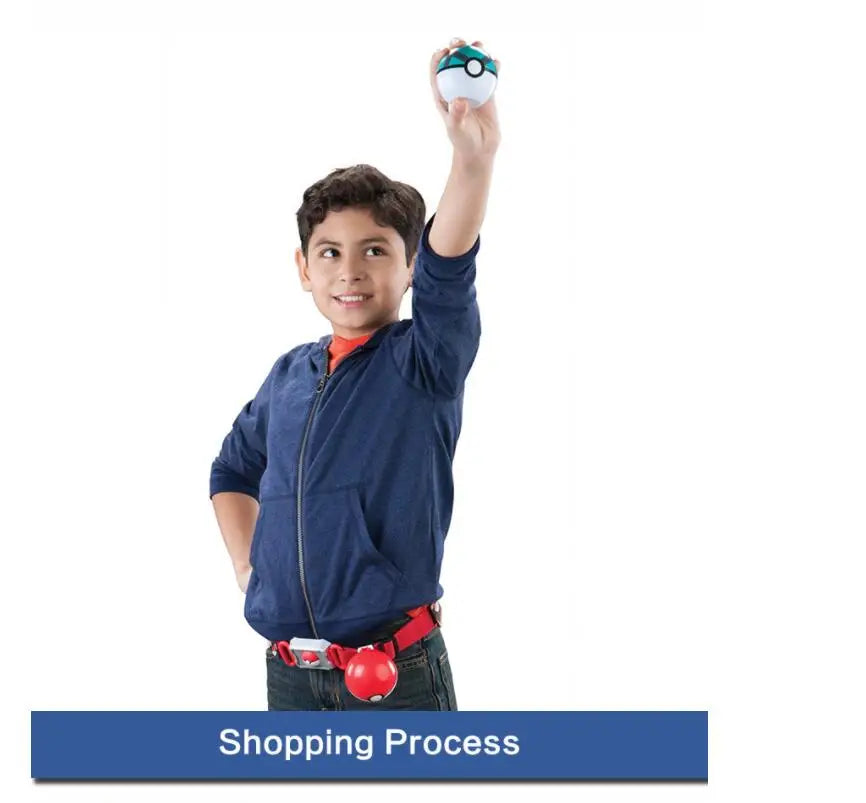 Pokémon Toy Belt Set — Poké Ball Battle Belt with Pikachu, Eevee, Charmander & Bulbasaur for Kids Gift