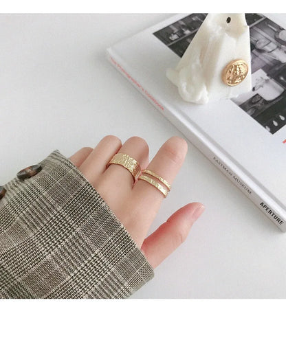 925 Sterling Silver Women’s Open Wave Ring – Irregular Wide Noodle Design Gift