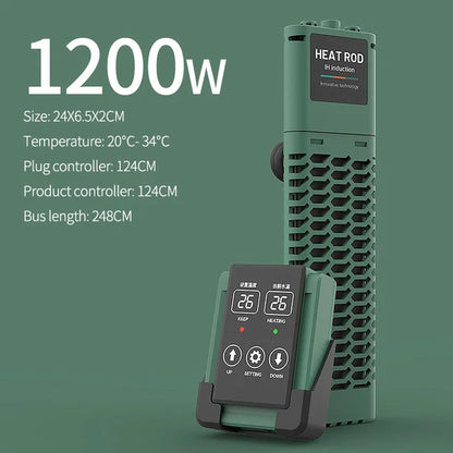 New Aquarium Submersible Heater – LCD Display, Adjustable Water Heating Rod, Auto Constant Temperature